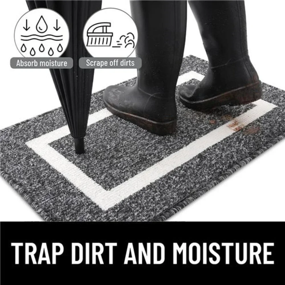 Indoor Door Mat, 32x20, Non-Slip Absorbent Resist Dirt Entrance Mat, Washable